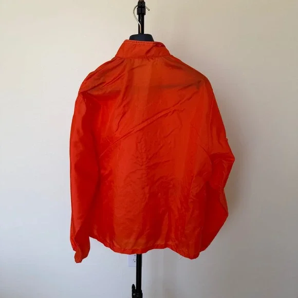 Vintage 60's Surf Jockey Orange Windbreaker Zip Up Jacket Talon Zipper Large - Picture 6 of 9